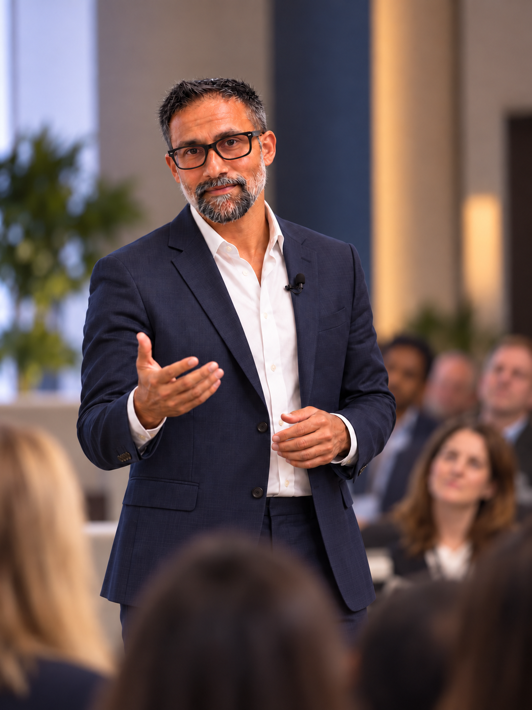 AI-created speaking portrait of Abhi Basu, founder of Signal Fidelity Group